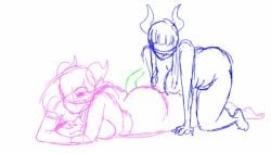1girls anal_vore animated belly_bulge breasts fat female female_pred larger_female pred prey tagme vore vore_belly willudie