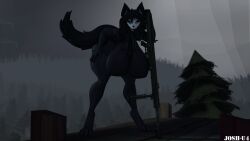 3d anthro barrett_.50cal barrett_m82 big_ass big_breasts black_fur canid canine clothed clothes_removed female female_only holding_object holding_weapon josh-u4 mammal nude nude_female posing posing_for_the_viewer scp-1471 scp-1471-a scp-1471-a_(da.nilkaz) scp_foundation skull_head sniper_rifle source_filmmaker white_eyes