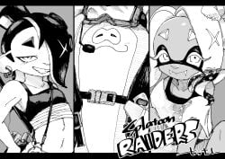 big_man_(splatoon) deep_cut_(splatoon) frye_(splatoon) inkling octoling sassan shiver_(splatoon) splatoon splatoon_3 splatoon_raiders twitter_link