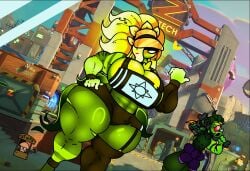 1girls anthro anthrofied ass big_breasts breasts breasts dj_arts female flora_fauna freckles hourglass_figure jack_(dj_arts) larger_female peashooter_(pvz) plant plant_girl plant_humanoid plantie plants_vs._zombies plants_vs_zombies popcap_games pussy sunflower_(pvz) sunflower_queen_(pvz) sunny_(dj_arts) taller_girl
