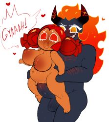 big_breasts big_cock blush capsaicin_cookie cookie_run cookie_run_kingdom holding_hips magpiered mala_sauce_cookie male male/female moaning moaning_in_pleasure shortstack size_difference speech_bubble stretched_pussy vaginal_penetration