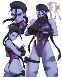 # ass bodypaint breikka cammy_white cosplay fat_ass overwatch purple_hair purple_skin skin_tight thick_thighs thighs widowmaker yellow_eyes