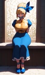 2d 2d_(artwork) ai_generated alternate_version_at_source alternate_version_available clash_(series) clash_royale clothed clothed_female clothing dagger_duchess_(clash_royale) hips hips_wider_than_shoulders huge_breasts imminent_rape imminent_sex kidnapped kidnapped_girl kidnapping looking_at_viewer princess royal royalty scared scared_expression tied_up worried worried_expression
