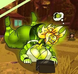 1girls anthro anthrofied ass big_breasts breasts breasts dj_arts female flora_fauna freckles hourglass_figure larger_female plant plant_girl plant_humanoid plantie plants_vs._zombies plants_vs_zombies popcap_games pussy sunflower_(pvz) sunflower_queen_(pvz) sunny_(dj_arts) taller_girl