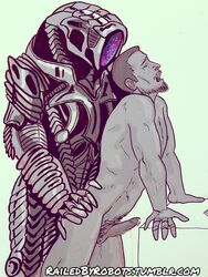 2boys alien anal_penetration anal_sex artist_request beard cheating_husband cum_inside erect_nipples erection eyes_closed facial_hair from_behind_position gay human john_robinson lost_in_space mouth_open mustache nude pleasure_face precum_trail robot robot_(lost_in_space) standing_sex tagme