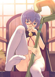 blush crotch_rub feet flat_chest glasses inado_serere inato_serere pentacle pussy_juice staff stockings tabitha thighhighs toe-scrunch toe_scrunch zero_no_tsukaima