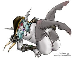 1girls anus ass banshee_(warcraft) dark_ranger forsaken grey_skin pussy sylvanas_windrunner tailbone undead undead_(warcraft) undead_female warcraft