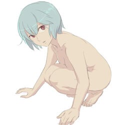 1girls barefoot blue_hair completely_nude completely_nude_female female female_only full_body hair human lowres mebae naked naked_female neon_genesis_evangelion nude nude_female pale_skin red_eyes rei_ayanami short_hair small_breasts solo solo_female squat squatting