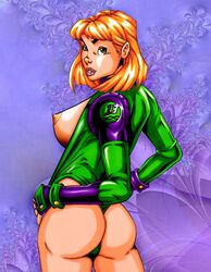 1girls ass caitlin_fairchild dat_ass dc dc_comics female female_only garrett_blair gen¹³ gloves green_eyes orange_hair redhead solo tagme thong wildstorm