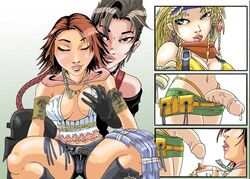 final_fantasy final_fantasy_x final_fantasy_x-2 futanari paine rikku snaketrap yuna