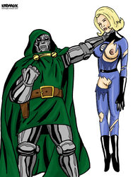 doctor_doom fantastic_four female human invisible_woman karmagik male marvel straight_hair sue_storm victor_von_doom