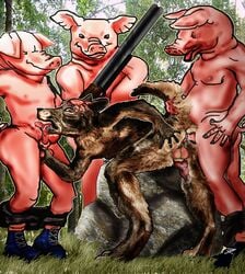 anthro_only big_bad_wolf gay no_humans tagme the_three_little_pigs