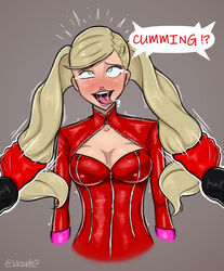 1girls ahegao ann_takamaki big_breasts blonde_hair blue_eyes blush brown_eyes clothing cumming egirl eyelashes female fringe groping hair hair_pull hair_pulling hairclip human light_skin long_hair megami_tensei naughty_face open_mouth orgasm pale_skin persona persona_5 phantom_thief_suit pigtails pleasure_face pulling_hair ren_amamiya saliva shivering skinny smiling teenager text throat tongue tongue_out twintails uncommon_stimulation upsydedowne