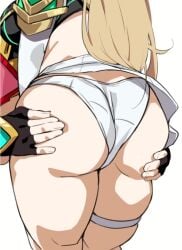 animated bakkanki blonde_hair grabbing_ass loop mythra panties pyra red_hair satoriwappa selfcest skirt_lift tagme video xenoblade_(series) yuri