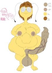 bee bee_humanoid benjamin_(blenkentertainment) blenkentertainment character_sheet futanari hyper hyper_penis reference_image reference_sheet spiral_glasses tagme vein veins_on_dick veiny veiny_penis