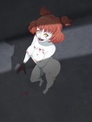 areola areolae ass bishoujo_pennywise blood blood_in_mouth blood_on_breasts blood_on_hand blood_splatter breasts clown clown_girl clown_makeup crazy_eyes crazy_girl crazy_smile dialated_pupils eyelashes female genderswap_(mtf) hound_wolf it looking_at_viewer looking_up naked nipples nude nude_female orange_hair pennywise red_fingernail_polish red_fingernails red_lipstick rule_63 sharp_fingernails sharp_nails sharp_teeth sharp_toenails short_twintails twintails yellow_eyes