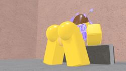 1girls 3d blocky_body bloxzrd brown_hair female purple_bikini pussy restrained roblox roblox_avatar robloxian shiny_butt tagme vagina yellow_body yellow_skin