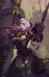 1boy 1girls adepta_sororitas angry areolae armor bondage bound breasts chained chains chaos_(warhammer) chaos_space_marine cum cum_in_mouth cum_inside demon_cock emperors_children erection exposed_breasts exposed_pussy fellatio khornev male nipples oral penis purity_seal rape restrained sabudenego sister_of_battle slaanesh spoils_of_war straight unseen_male_face warhammer_(franchise) warhammer_40k