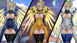 3d alternate_costume areolae breasts exposed_breasts exposed_pussy its-gergless mercy nipples overwatch pussy