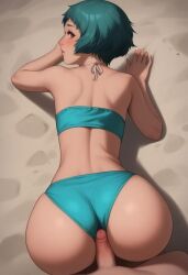 ai_generated assjob bikini buttjob buttjob_over_clothes fuuka_yamagishi pov swimsuit yamagishi_fuuka