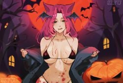 1girls animal animal_ears ass back balls bare_breasts bed big_breasts big_thighs big_waist blush bra breasts cat cat_ears cat_girl catgirl clothed demon demon_girl demon_horns different_eye_color eye female female_only gloves halloween halloween_costume happy hard hard_sex horns horny inside large_ass large_breasts larger_female laying laying_on_back laying_on_bed lingerie lingerie_bra lingerie_only morning naked naked_male neko neko_girl panties partially_clothed pink_hair pink_nipples pink_skin sifu solo straight sweet tail thick thick_ass thick_thighs thick_waist thick_whore thighs tired tongue_out waist yuna_tao