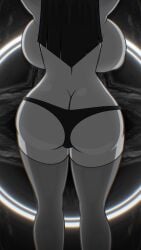 1girls 9:16 animated back_view big_ass big_breasts greyscale monochrome oblivionfall panties phalia shaking_ass shorter_than_30_seconds solo tagme vertical_video video