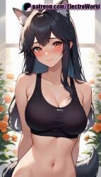 1girls ai_generated arknights curvaceous curvy curvy_body curvy_female cute electroworld female female female_focus female_only inviting_to_sex seductive seductive_look seductive_pose solo solo_female texas_(arknights) voluptuous voluptuous_female