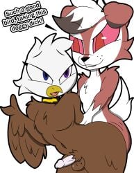 absurd_res accipitrid accipitriform adlerseven anal anal_sex anthro avian bald_eagle bird canid canine canis collar domestic_dog duo eagle generation_7_pokemon genitals gorilladash hi_res lycanroc male male/male mammal midnight_lycanroc nintendo penetration penile penile_penetration penis penis_in_ass pokemon pokemon_(species) red_eyes sea_eagle speech_bubble