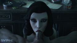 1boy 1girls 3d animated big_penis bioshock bioshock_infinite black_hair blowjob blowjob_face blue_eyes bordeaux_black cum cum_in_mouth cum_on_tongue dark_room desk elizabeth_comstock elizabeth_comstock_(burial_at_sea) eyeliner fellatio fellatio_face female female/male female_focus hands-free light-skinned_male lipstick long_hair looking_at_partner looking_at_viewer makeup male male/female male_pov mascara mature_female mature_woman night nude nude_female nude_male office office_lady oral oral_penetration oral_sex pale-skinned_female penis pov pov_blowjob pov_eye_contact rapture_(bioshock) red_lipstick saliva_string showing_cum sound straight swallowing swallowing_cum syphe veiny_penis video volkor wet_penis woman_focus