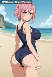 ai_generated aindroidparanoid ass ass_focus big_ass big_breasts big_butt busty butt_focus cameltoe curvy cute dandadan fat_ass female female_only from_behind hips huge_ass huge_breasts large_ass large_breasts legs narrow_waist nipples pink_hair shiratori_aira_(dandadan) short_hair slim_waist stable_diffusion swimsuit thick_ass thick_thighs voluptuous waist wide_hips