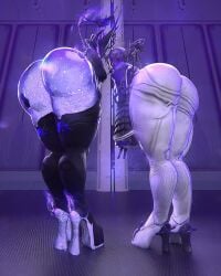 big_ass big_breasts breasts bubble_butt ember_(warframe) ember_heirloom_(warframe) female huge_ass huge_breasts mag_(warframe) mag_heirloom_(warframe) qzk_forte thick_thighs warframe wide_hips