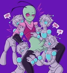 gir gir_(invader_zim) invader_zim nickelodeon zagir zim zim_(invader_zim)