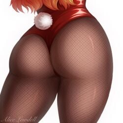 ass but girl mikuru_asahina net_stockings red_hair