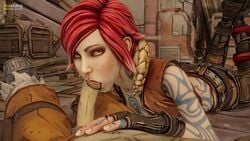 1boy 1girls 3d animated auxtasy blowjob borderlands borderlands_3 fellatio female female_focus lilith_(borderlands) looking_at_viewer oral oral_penetration oral_sex penis pov pov_eye_contact red_hair sound video