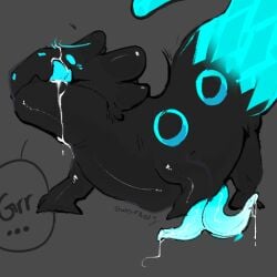 cyan_lizard_(rain_world) doodle drool precum rain_world silly_face tongue_out warnussy