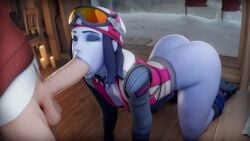 1boy 1girls 3d amelie_lacroix animated aphy3d biathlon_widowmaker big_ass big_butt big_hips big_penis blizzard_(weather) blizzard_entertainment blowjob blowjob_face blue-skinned_female blue_hair blue_skin boots dat_ass fellatio female french_female glasses huge_cock light-skinned_male light_skin looking_at_another male moaning moaning_in_pleasure on_knees oral oral_sex overwatch overwatch_2 overweight pale_skin partially_clothed penis penis_in_mouth purple-skinned_female purple_skin short_hair sound sucking sucking_penis tagme video widowmaker yellow_eyes