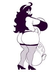 1futa ass balls big_ass big_balls big_breasts big_butt big_penis black_and_white black_hair breasts breasts_bigger_than_head bubble_butt chubby chubby_futanari clothing curvaceous curvy curvy_figure dat_ass dumptruck_ass futa_only futanari game_freak gayplantsex hand_on_hip heels hex_maniac huge_ass huge_balls huge_breasts huge_cock long_hair looking_back mostly_nude nintendo panties penis pokemon sketch solo solo_futa tagme thick_thighs voluptuous voluptuous_futanari wide_hips