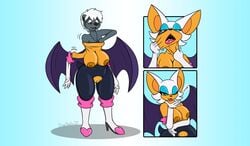 2020 bat boots breasts breasts_out collar commission female fox0808 furry furry_breasts furry_only gender_transformation genderswap gloves green_eyes grey_fur lipstick male male_to_female mammal mammal_humanoid mtf_transformation original_character red_eyes rouge_the_bat sega sonic_(series) straight suit suit_transformation transformation vagina vaginal_penetration video_games weasel white_boots white_fur white_gloves white_hair wings