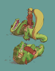 alligator alligatorid ambiguous_penetration anthro anthro_on_anthro anthro_penetrated anthro_penetrating anthro_penetrating_anthro bite blonde_hair bodily_fluids breasts claws cowgirl_position crocodile crocodilian crocodylid cum cum_inside diddy_kong_racing dixie_kong donkey_kong_(series) duo fangs female female_on_top female_penetrated genital_fluids green_eyes hair haplorhine hi_res interspecies kong kremling kritter krunch_the_kremling long_hair male male_penetrating male_penetrating_female mammal monkey nintendo nintendo_64 nintendo_ds nintendo_ds_family nipples on_top penetration penis primate rareware reptile rocker saliva scalie sex shesamonkey straight video_games