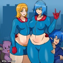 1:1 2024 4_fingers 5_fingers anthro arm_around_waist artist_name bangs beady_eyes bent_arm bent_leg black_eyes blonde_eyebrows blonde_eyelashes blonde_hair blonde_pubes blue_bottomwear blue_clothing blue_eyebrows blue_eyelashes blue_eyes blue_hoodie blue_jacket blue_pants blue_pubes blue_shorts blue_sky blue_topwear blush bottomwear breast_squish breast_to_breast breasts brown_clothing brown_footwear brown_shoes camel_toe cheek_tuft chest_gem city city_background clothed clothed_female clothed_human clothed_humanoid clothed_male clothing collarbone colored crouching devious_grin digital_drawing_(artwork) digital_media_(artwork) english_description eyebrows eyelashes facial_tuft female female_human fingers fist footwear fully_clothed fully_clothed_female fully_clothed_human fully_clothed_humanoid fully_clothed_male fur furrowed_eyebrows gem genital_outline gesture gloves gonard_(kappa_mikey) green_eyes group guano_(kappa_mikey) hair hand_gesture hand_on_hip hand_on_leg hand_on_thigh handwear happy hi_res hoodie human humanoid humanoid_pointy_ears ily_sign jacket kappa_mikey larger_female larger_human larger_humanoid larger_male light lighting lily_(kappa_mikey) long_ears long_hair long_tail looking_at_viewer male male_anthro male_human male_humanoid mammal markings medium_breasts medium_hair mitsuki_(kappa_mikey) mouth_closed narrowed_eyes nipple_outline not_furry_focus nude_anthro nude_male open_mouth open_smile outside pants pink_tongue pointy_ears pube_peek pubes purple_body purple_fur purple_tail red_clothing red_gloves red_handwear sapphire_(gem) shaded shoes shorts size_difference sky small_breasts small_nose smaller_anthro smaller_female smaller_human smaller_male smile smiling_at_viewer squint squish standing straight_legs tail tan_body tan_skin text thesaturnguy thick_thighs tongue tongue_out topwear tuft unknown_species vulva_outline whisker_markings zipper