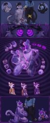 absurd absurd_res after_transformation anthro bodily_fluids brainwashing braixen clothing comic comic_panel drone dronesuit dronification drooling face_fucking felid generation_4_pokemon generation_6_pokemon genitals glistening glistening_body hi_res holding_chin holding_penis hybrid hypnosis hypnotic_eyes hypnotic_visor identity_conversion irrumatio kneeling latex latex_clothing lucario luxio male male/male mammal mind_control nintendo null null_bulge oral pantherine partial_transformation penile penis penis_in_mouth pokemon pokemon_(species) res saliva sequence sex sex_toy_transformation simple_background snow_leopard solo soupspicyy toyification transformation visor