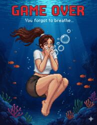 barefoot bubbles drowning feet pixel_art submerged tagme underwater underwater_peril