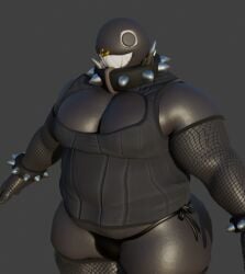 3d 3d_(artwork) 3d_model 3d_render augghles chain_chomp fat fat_male gay humanization humanized mario_(series) super_mario_bros.