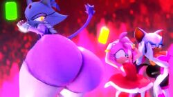 3d 3d_animation 3girls amy_rose animated anthro anthro_female ass bat big_ass big_butt blaze_the_cat cat domestic_cat eulipotyphlan fat_ass fat_butt felid feline felis female female_focus female_only furry furry_female furry_only gif hedgehog height_difference huge_ass huge_butt hyoer_ass hyper mobian mobian_(species) mobian_bat mobian_cat mobian_hedgehog prevence rouge_the_bat size_difference sol_emerald sonic_(series) sonic_the_hedgehog_(series) sound tagme thick_thighs thighs twerking video video_game_character