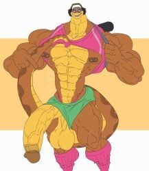 8_pack abs biceps daddy eight_pack flexing headphones lifting_shirt male_only mr._snake_(the_bad_guys) muscular nipple_piercing nipples no_text non-human non-human_head non-human_only pecs penis penis_visible_through_clothing penis_visible_through_pants pointing_at_self remert shorts showing_off small_head smile snake tail testicles the_bad_guys the_bad_guys_2 wardrobe_malfunction workout_clothes
