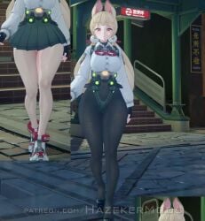 1girls 3d alice_thymefield alternate_costume animated ass ass_focus big_ass big_breasts breasts cleavage clothed clothing fat_ass female female_only front_and_back game_mod hazeker jiggle jiggling_ass jiggling_breasts large_ass large_breasts light-skinned_female light_skin longer_than_10_seconds mod no_sound shorter_than_30_seconds solo split_screen tagme thick_thighs thighhighs thighs video video_games walk_cycle walking zenless_zone_zero