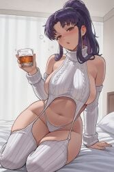 misato katsuragi from neon genesis evangelion by quaternionic