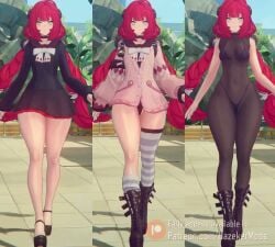 1girls 3d alternate_costume animated ass ass_focus big_ass big_breasts breasts cleavage clothed clothing fat_ass female female_only front_and_back game_mod hazeker jiggle jiggling_ass jiggling_breasts large_ass large_breasts light-skinned_female light_skin longer_than_10_seconds mod no_sound shorter_than_30_seconds solo split_screen tagme thick_thighs thighhighs thighs ukinami_yuzuha video video_games walk_cycle walking zenless_zone_zero