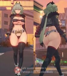 1girls 3d alternate_costume animated ass ass_focus big_ass big_breasts breasts caesar_king caesar_king_(zenless_zone_zero) cleavage clothed clothing fat_ass female female_only front_and_back game_mod hazeker jiggle jiggling_ass jiggling_breasts large_ass large_breasts light-skinned_female light_skin longer_than_10_seconds mod no_sound shorter_than_30_seconds solo split_screen tagme thick_thighs thighhighs thighs video video_games walk_cycle walking zenless_zone_zero