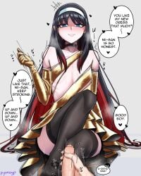 1boy 1girls :< assisted_masturbation bare_shoulders belly black_hair blue_eyes breasts brother_and_sister collarbone d0gduk encouragement english_text eyelashes female female_focus female_torso flat_chest foreskin hairband hand_on_own_penis handjob_gesture heart highres hips humiliation incest indoors jerk_off_instructions jerkoff_visual_assistance joi leaking_precum light-skinned_female light-skinned_male light_blush light_skin long_eyelashes long_hair looking_at_partner looking_at_viewer male masturbating masturbating_to_person masturbation navel nipples off_shoulder orgasm_encouragement penis posing pov precum_bubble revealing_clothes siblings small_breasts speech_bubble standing steaming_body stomach sweat sweatdrop tagme text thick_thighs thighs tohno_akiha tohno_shiki topwear tsukihime tsundere uncircumcised waist